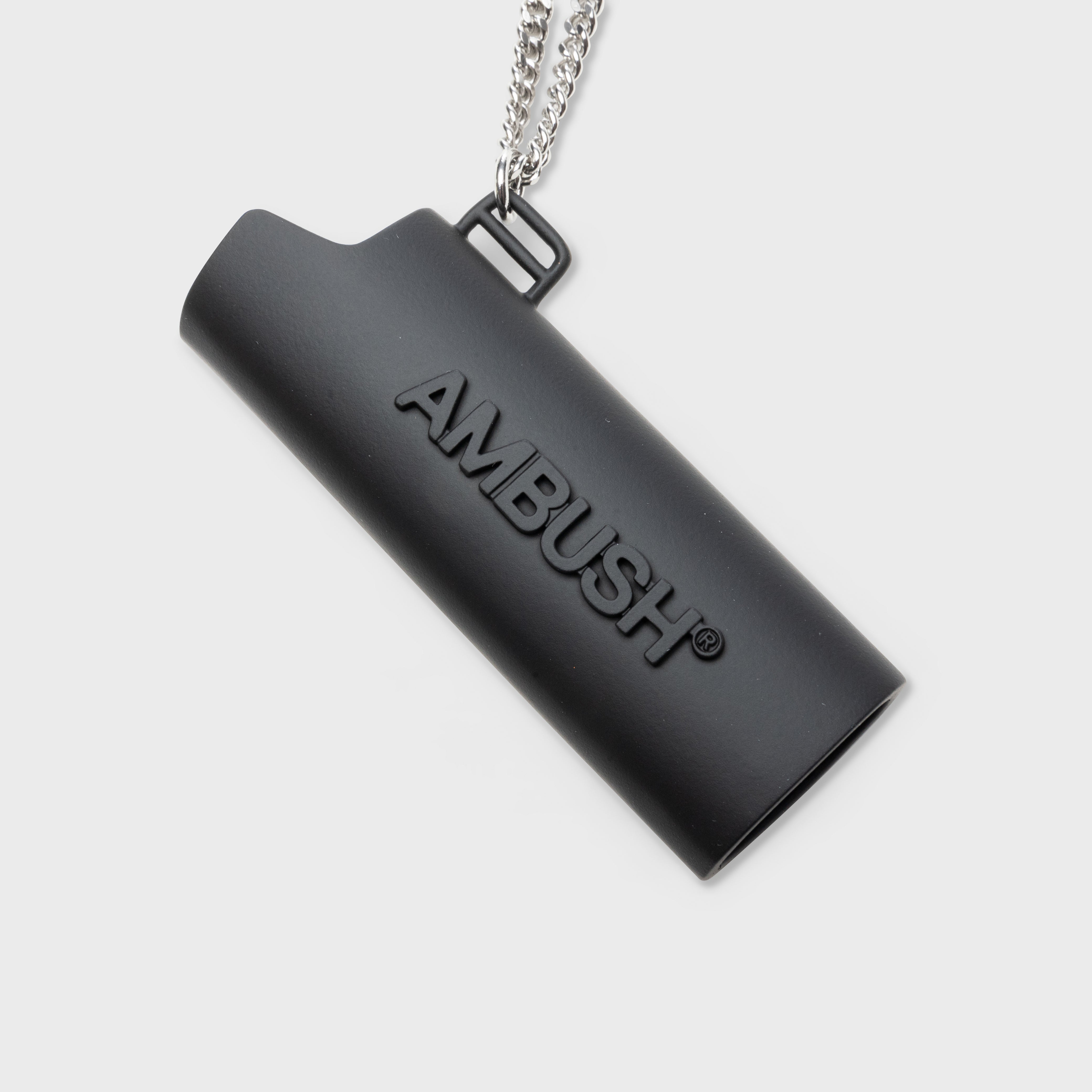Logo Lighter Case Necklace L - Black/No Color – Feature