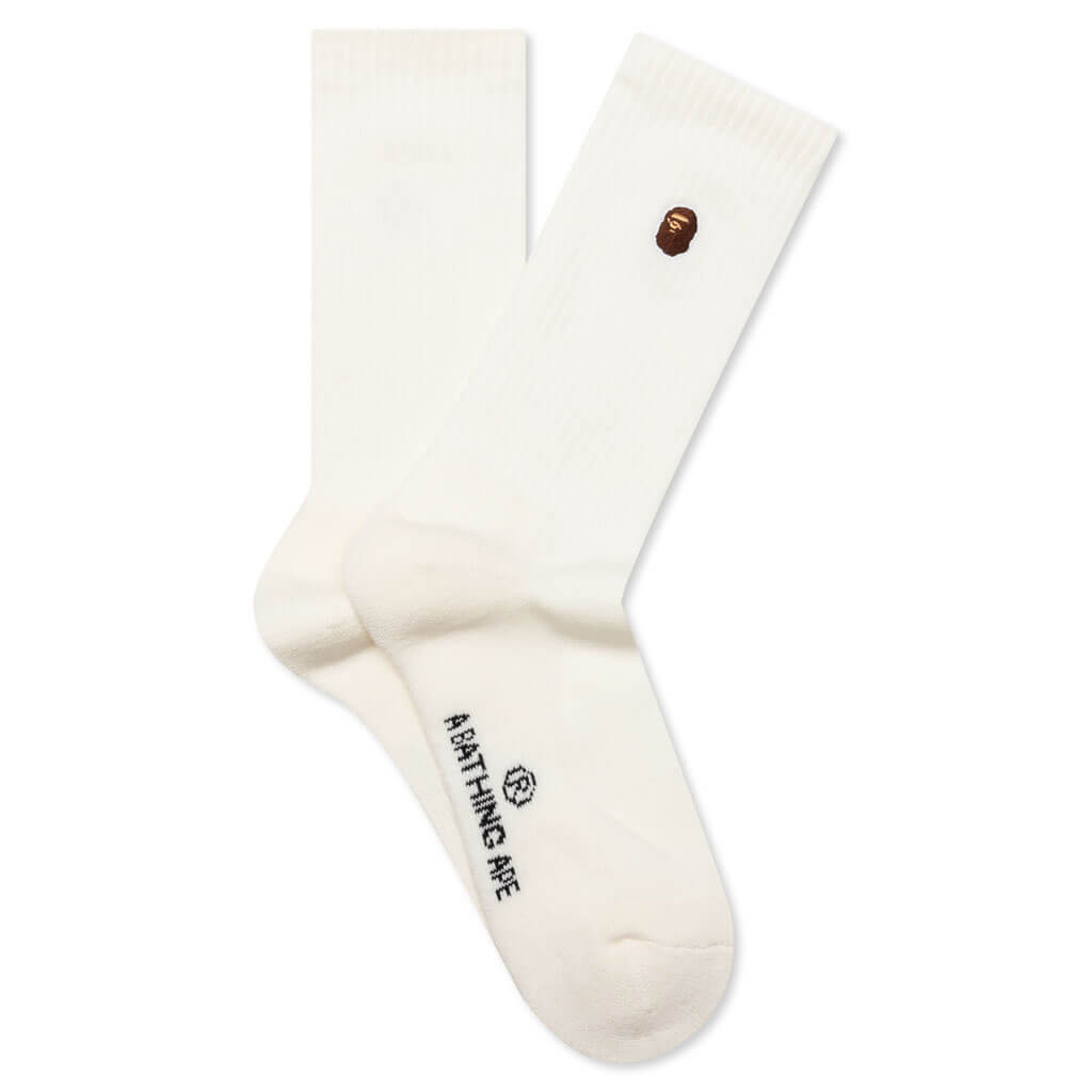 Ape Head One Point Socks - White – Feature