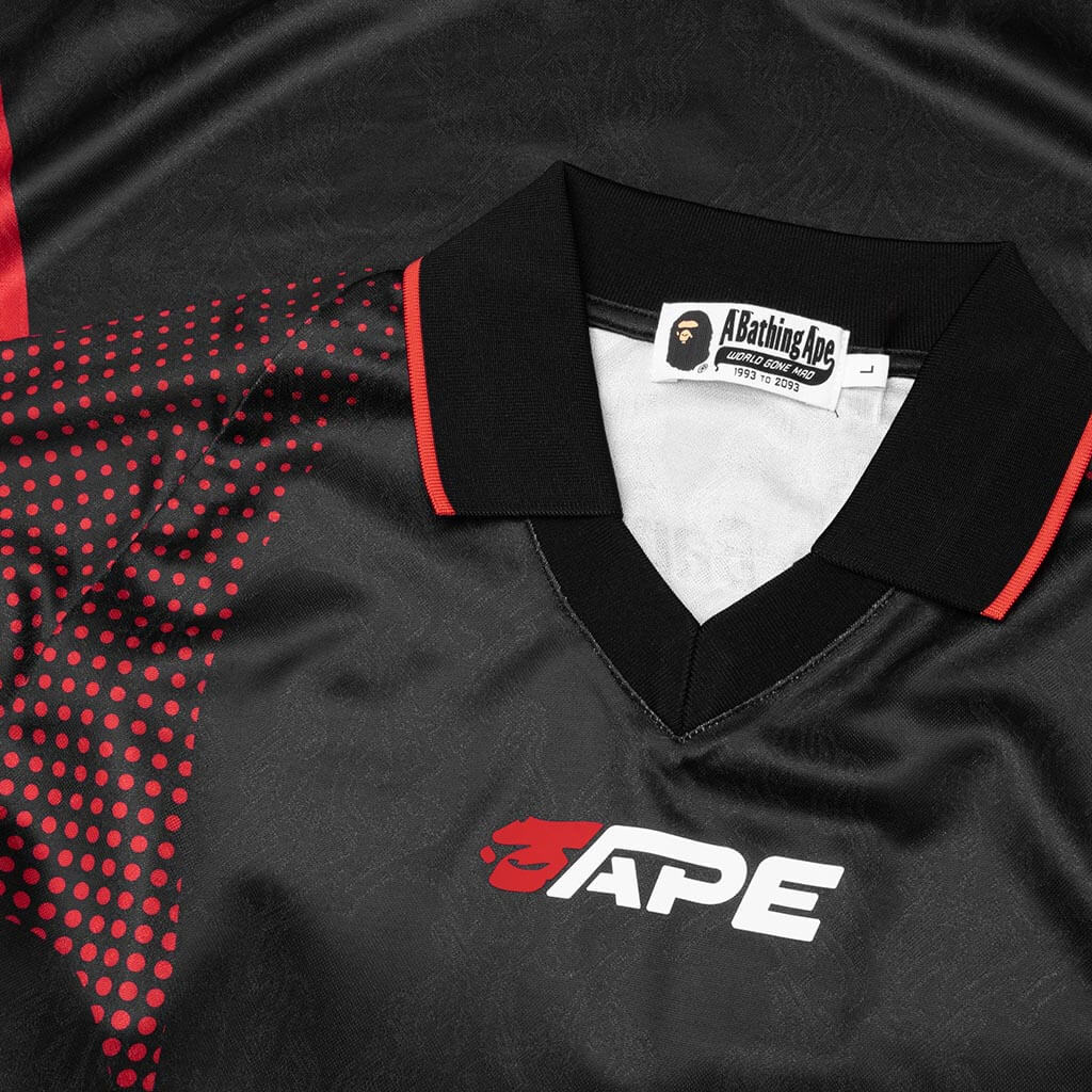 Ape Flame Monogram Jacquard Logo Relaxed Fit Football Jersey