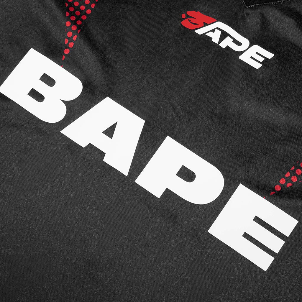 Ape Flame Monogram Jacquard Logo Relaxed Fit Football Jersey