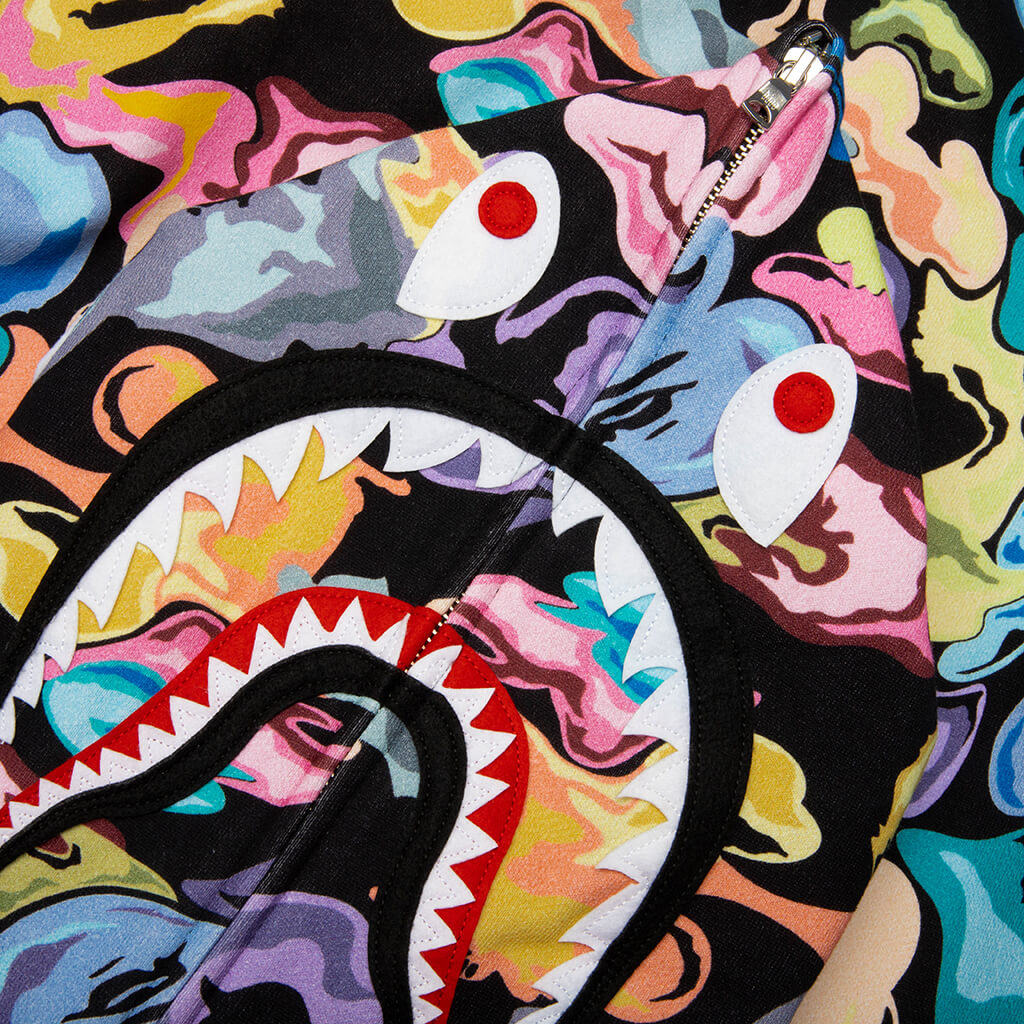 Art Camo Shark Full Zip Hoodie - Black – Feature