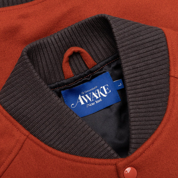 Crown Embroidered Varsity Jacket – Awake NY