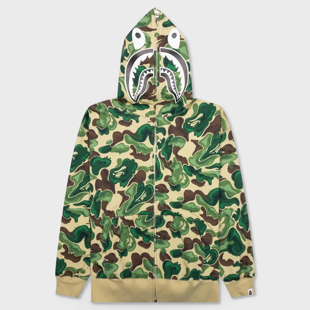 Bape Art Camo Shark Hoodie - Green – Feature