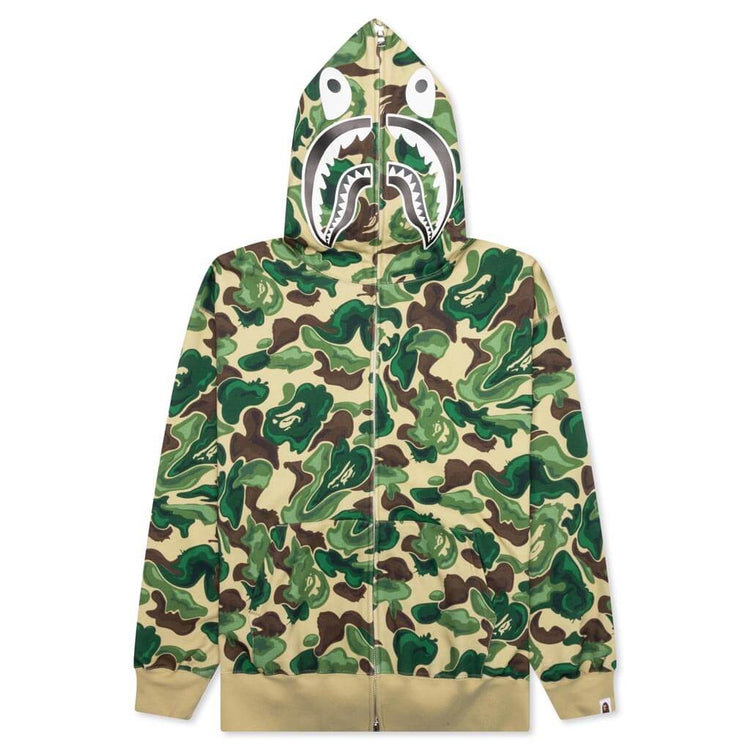 Bape Art Camo Shark Hoodie - Green – Feature 