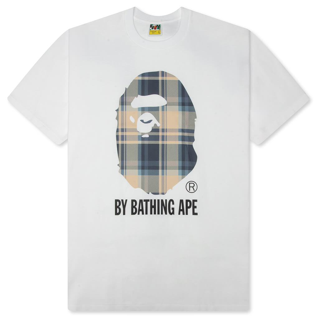 BAPE Check By Bathing Ape Tee - White/Blue – Feature