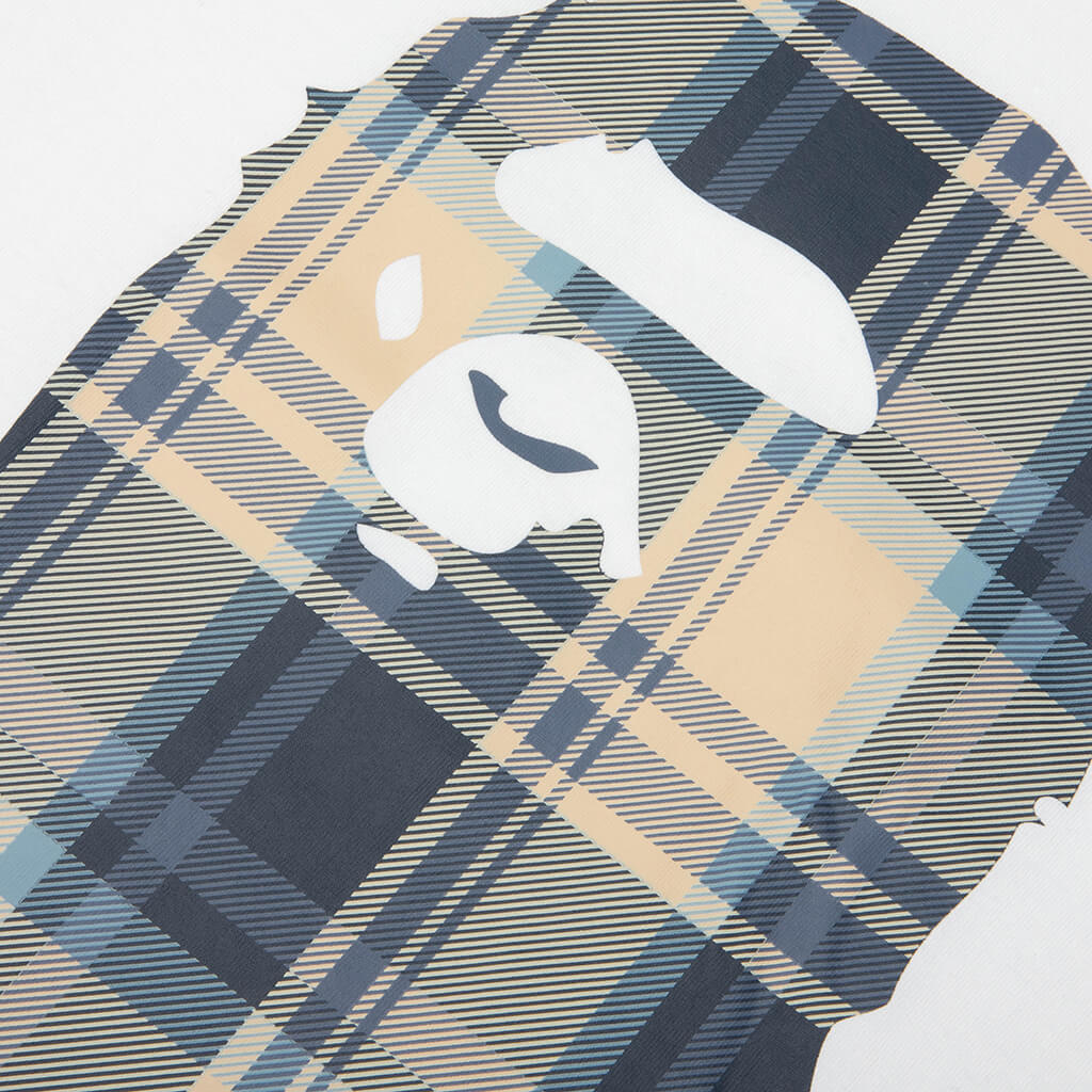 BAPE Check By Bathing Ape Tee - White/Blue – Feature