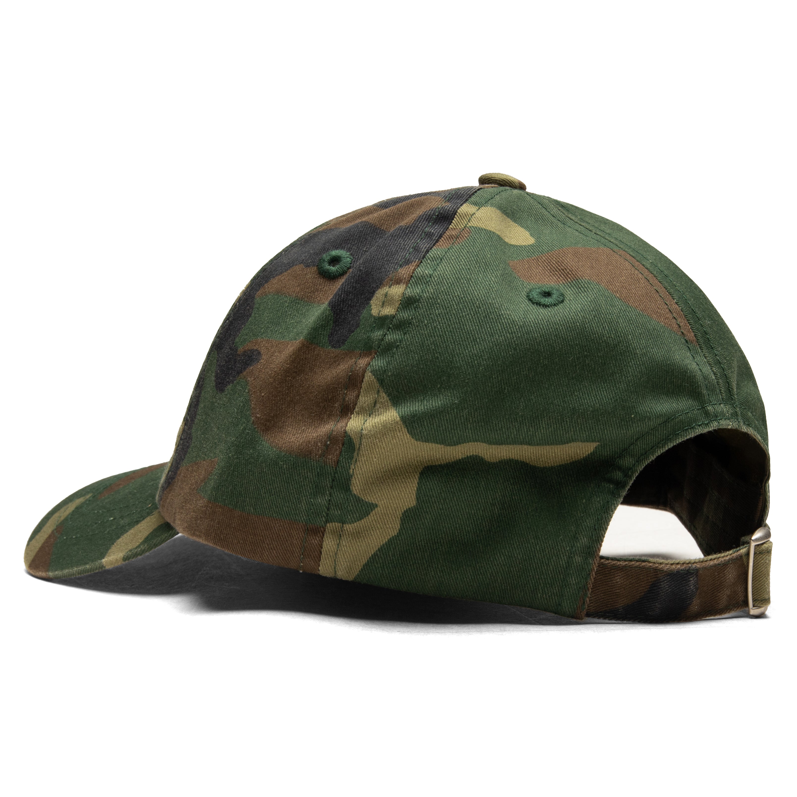 Basic Washed Low Pro Cap - Woodland Camo – Feature