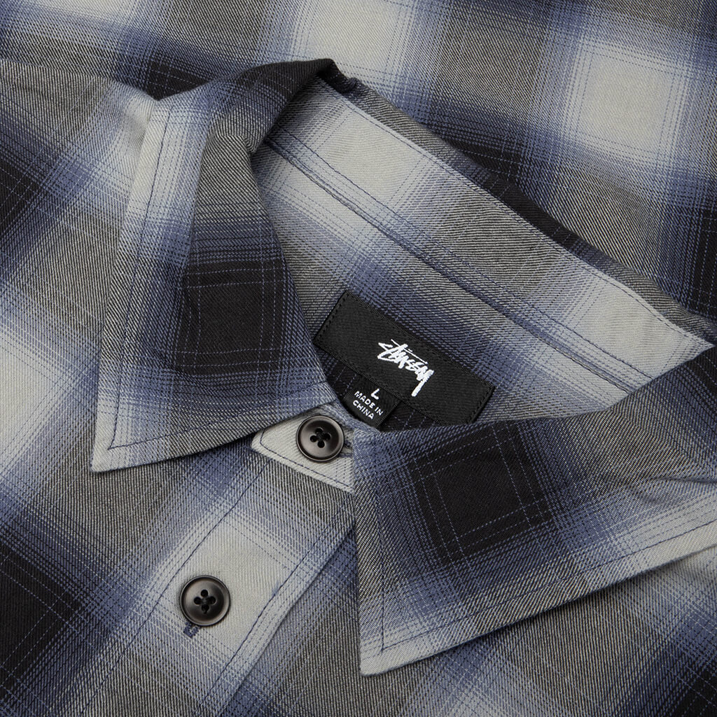 Beach Ombre Plaid Shirt - Black – Feature