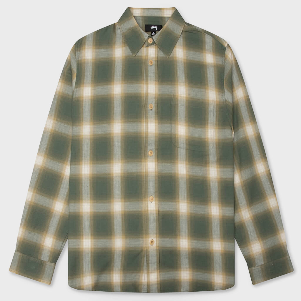 Beach Ombre Plaid Shirt - Green