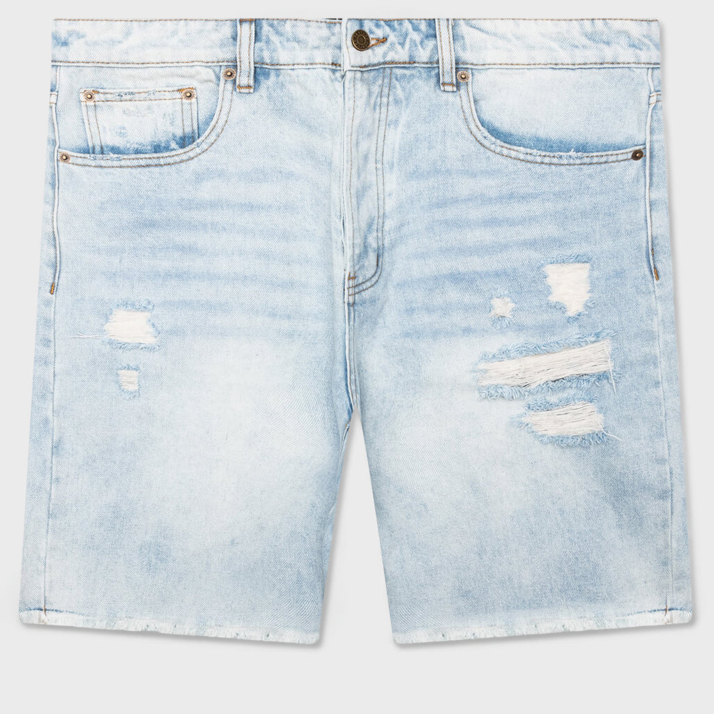 Berry Wide Denim Short - Vintage Light Blue
