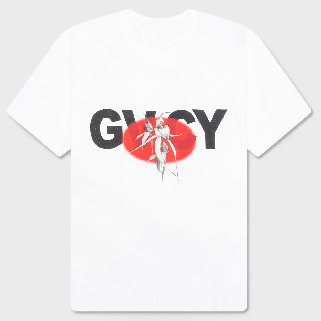 GVCY Floral Printed Crewneck T-Shirt - White