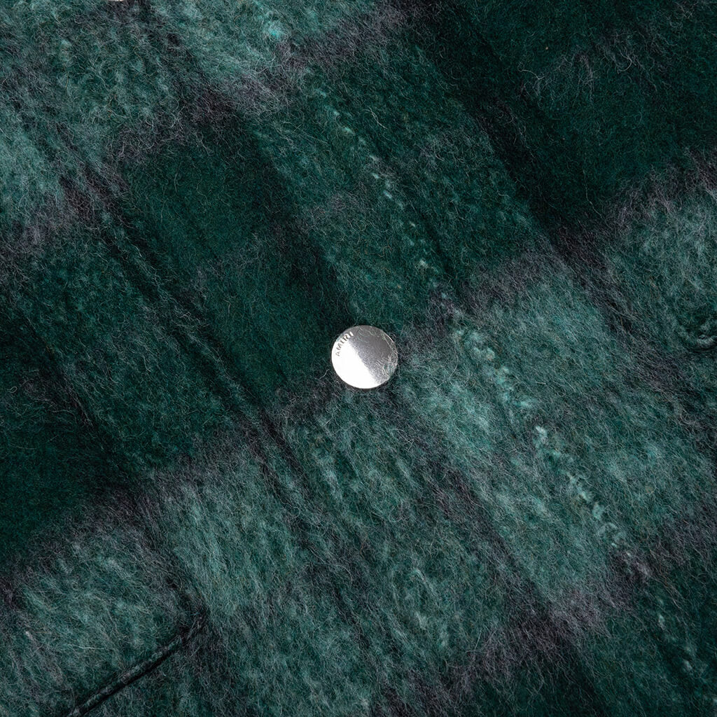 Brushed Plaid Overshirt - Aqua Multi – Feature