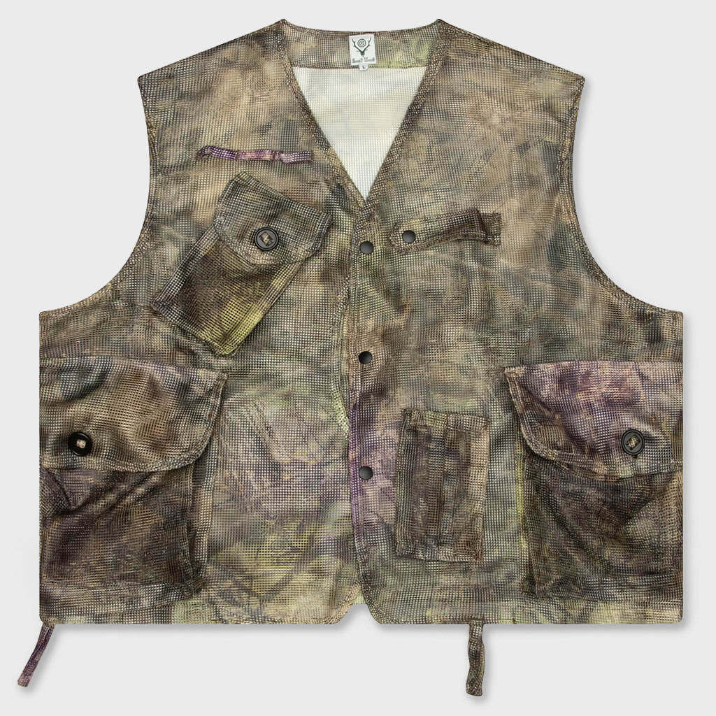 トップス South2 West8 Bush Tenkara Vest Bush Tenkara Mesh Vest - Camo – Feature