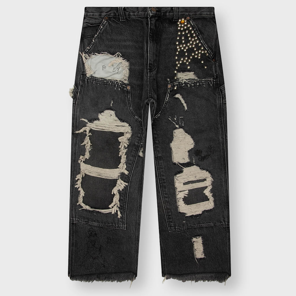 Busted Double Knee Jean - Black