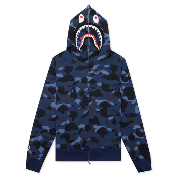 Camo Shark Full Zip Hoodie - Navy – Feature