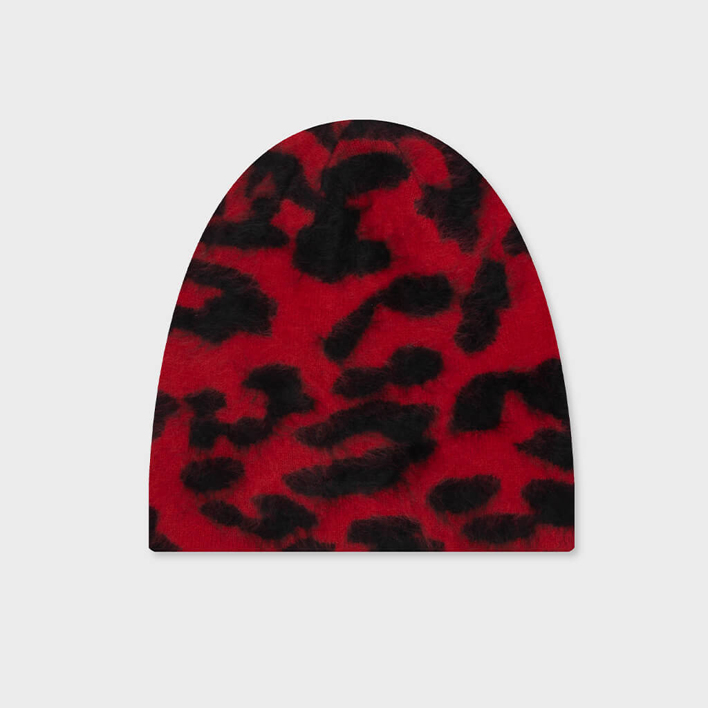Cashmere Leopard Skullcap - Red – Feature