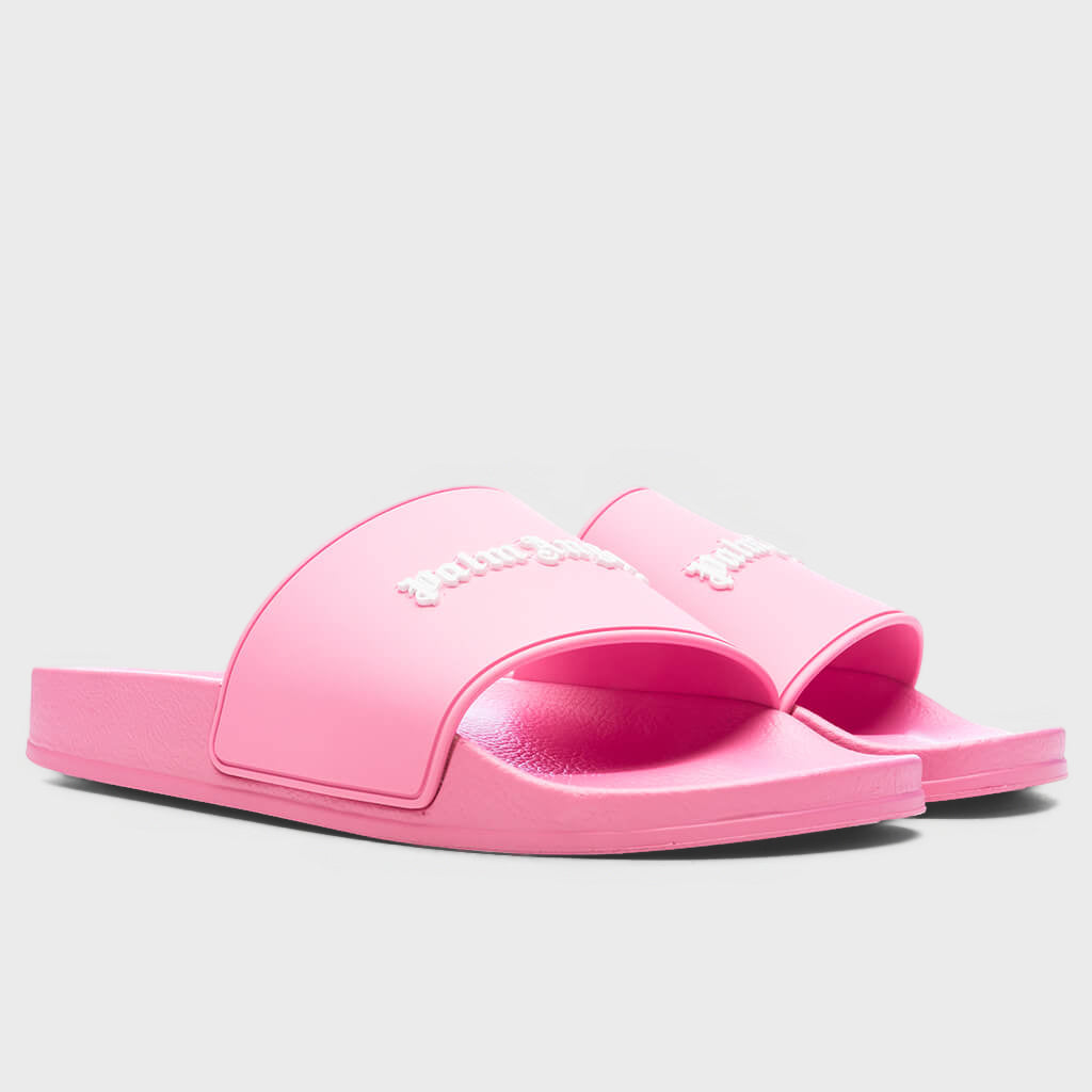 Classic Logo Pool Slider - Fuchsia Fluorescent – Feature