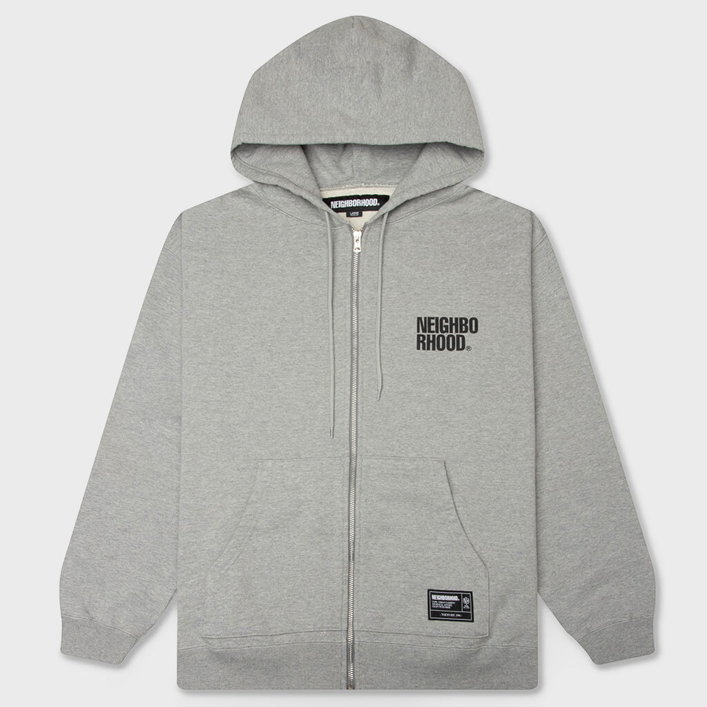 Classic L/S Sweat Zip Hoodie - Grey