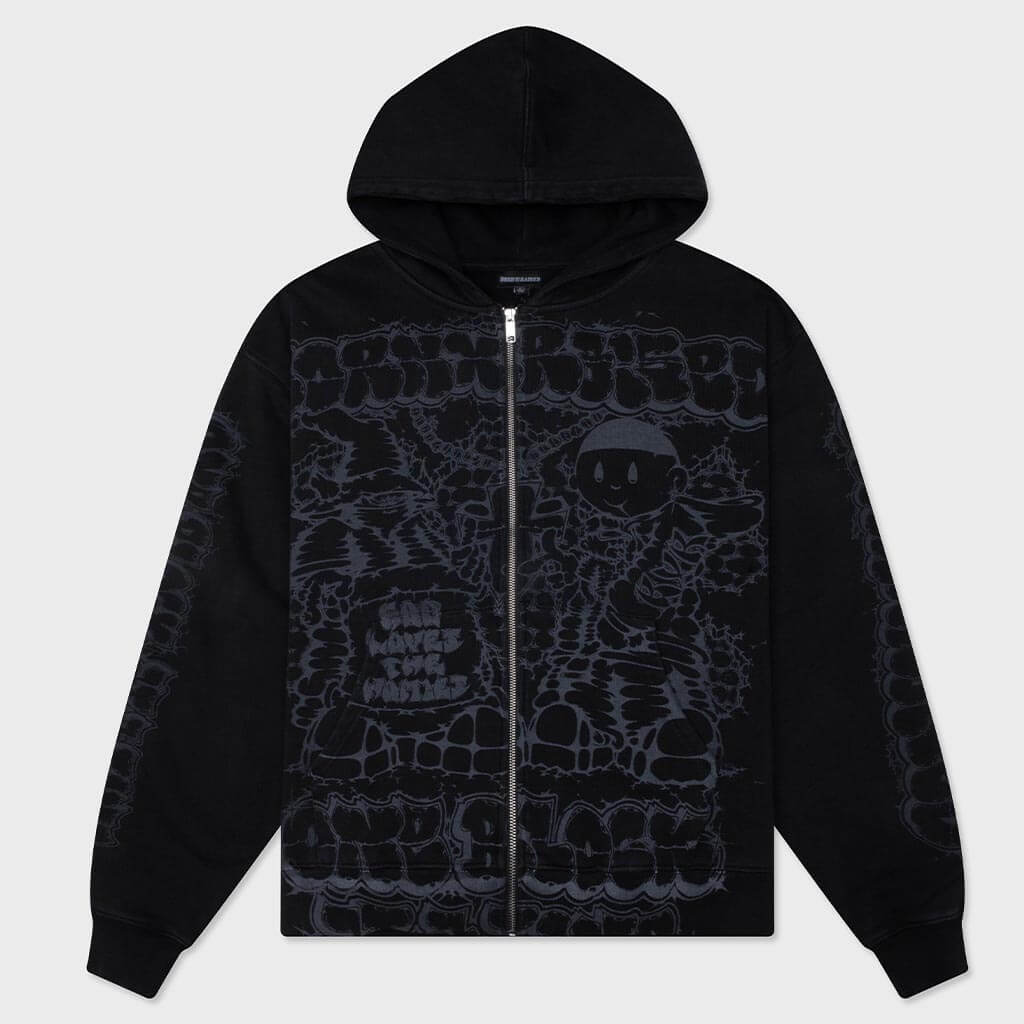Coldgame Zip Up Hoodie - Vintage Black