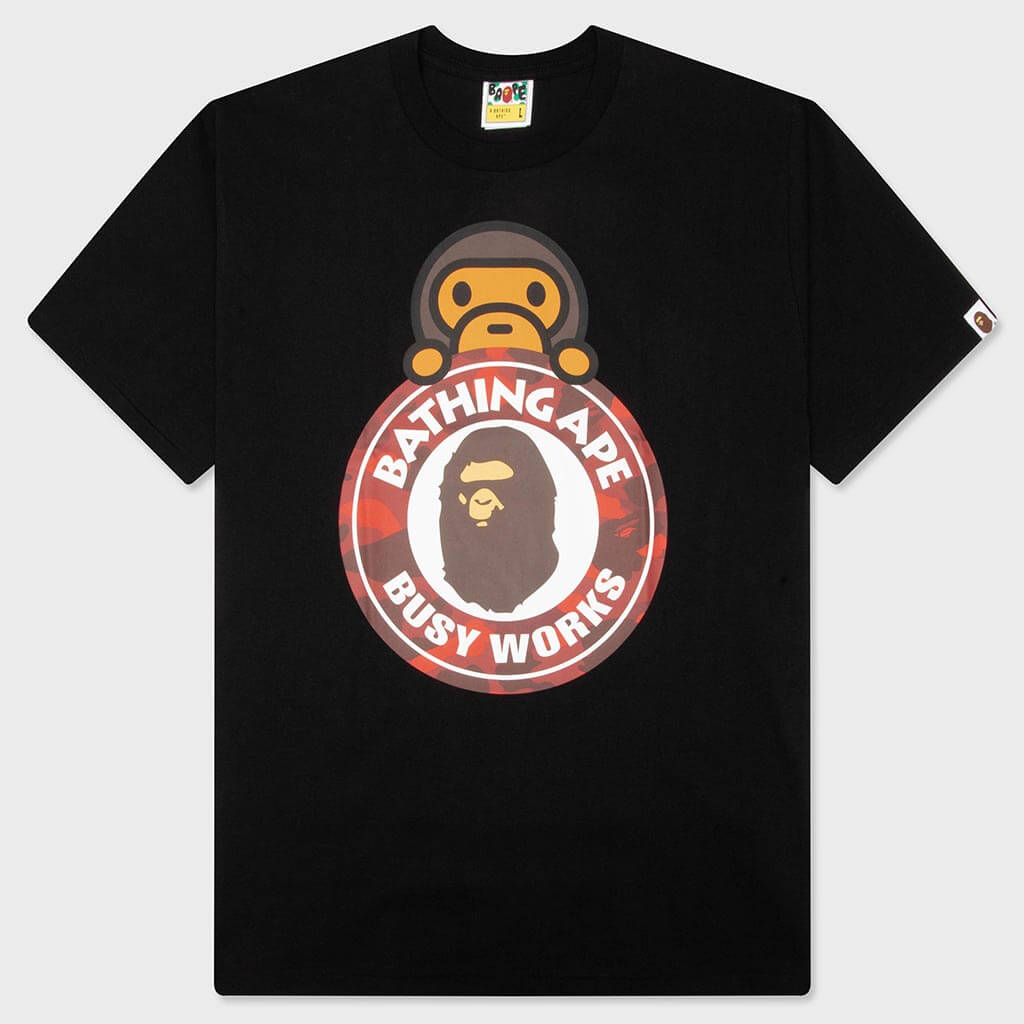Color Camo Milo On Busy Works Tee - Black/Red – Feature