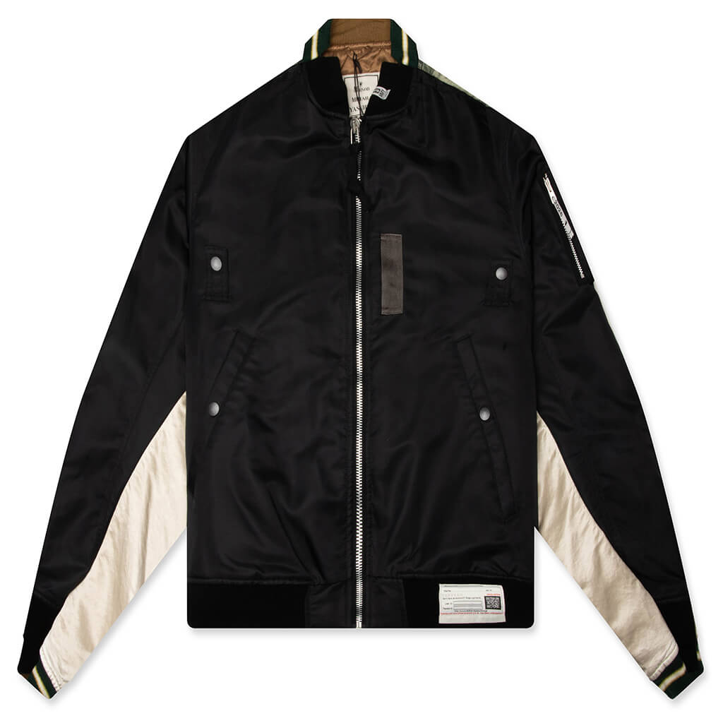 Front Back Combined Flight Jacket - Black – Feature