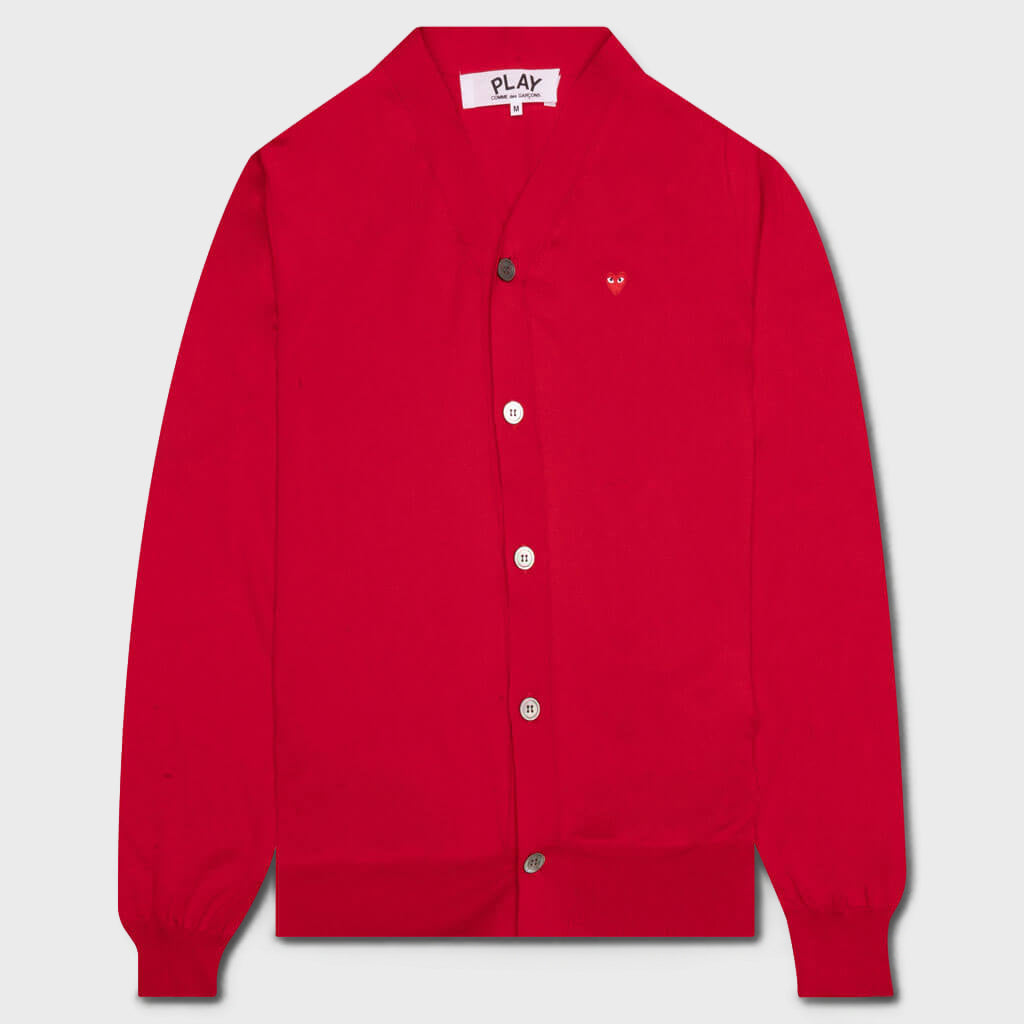 Little Red Heart Cardigan - Red – Feature