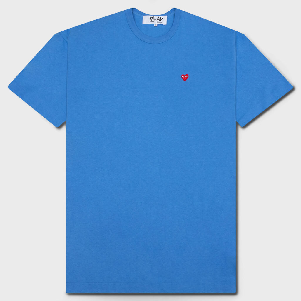 Small Red Heart T-Shirt - Blue