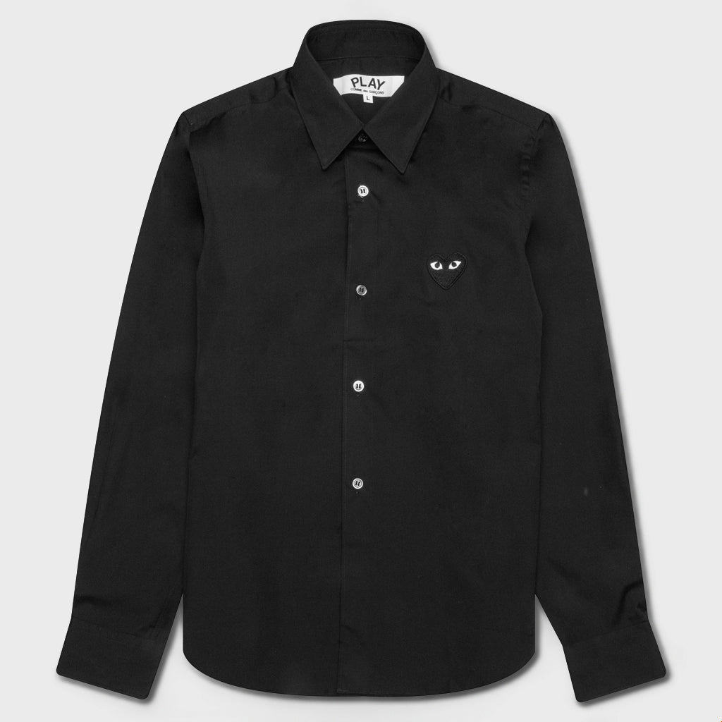 Women's Black Heart Button Up - Black – Feature
