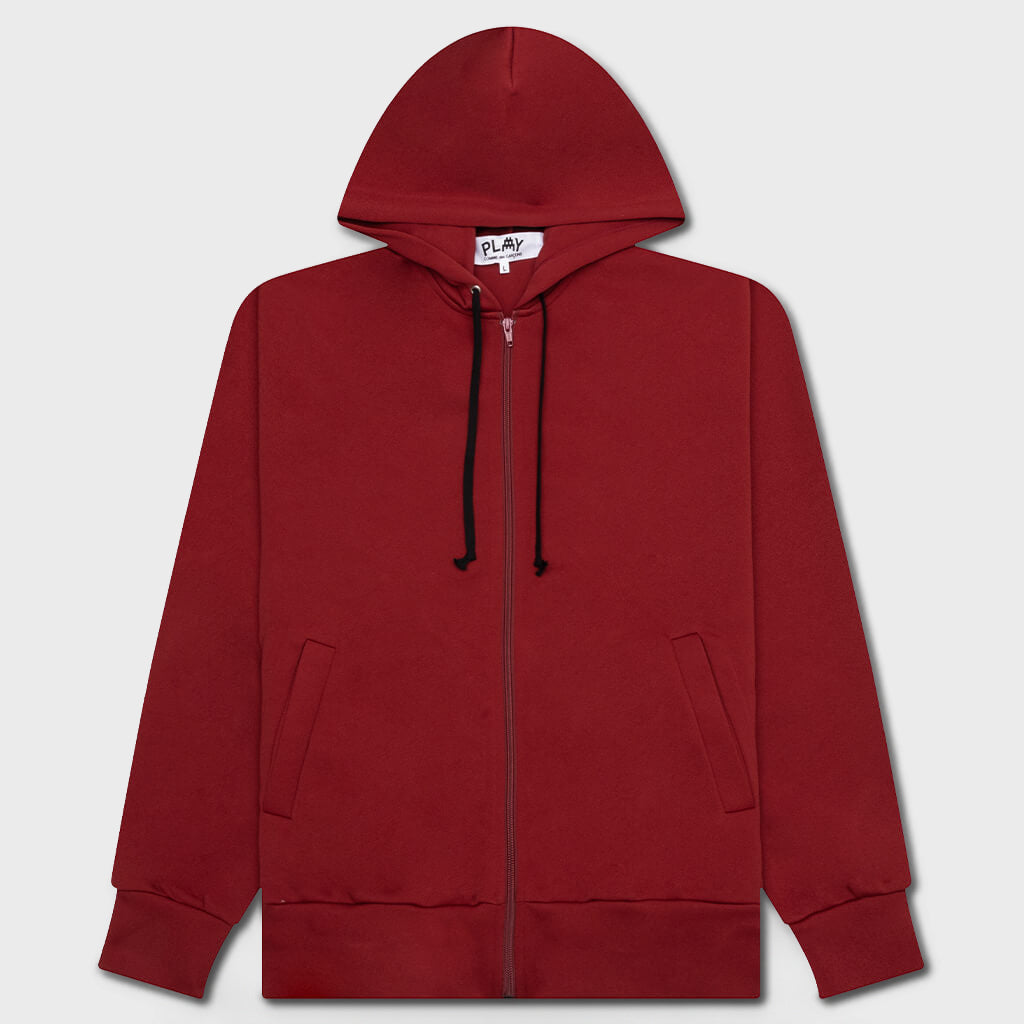 COMME des GARCONS メンズ M バーガンディ ナイロンジャケット Full-Zip Hoodie - Burgundy – Feature