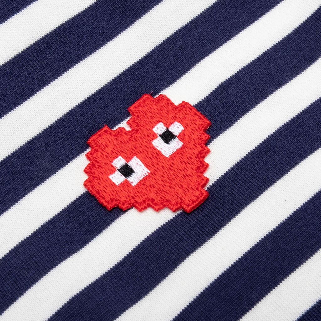 Comme des Garcons PLAY x the Artist Invader L/S T-Shirt - Navy