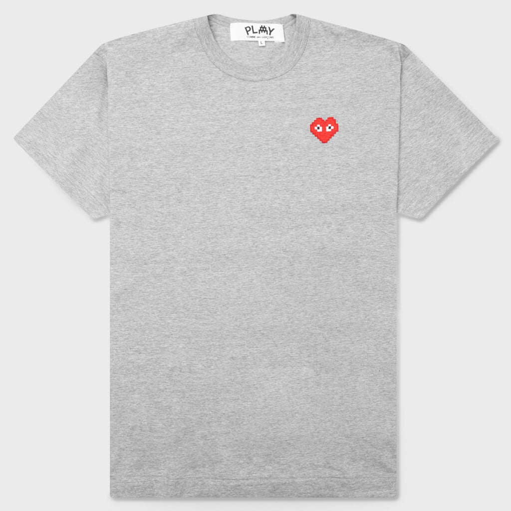 gadidanoniem Graphic-Tシャツ WARP グレー 1 Comme des Garcons PLAY x the Artist Invader T-Shirt - Grey – Feature