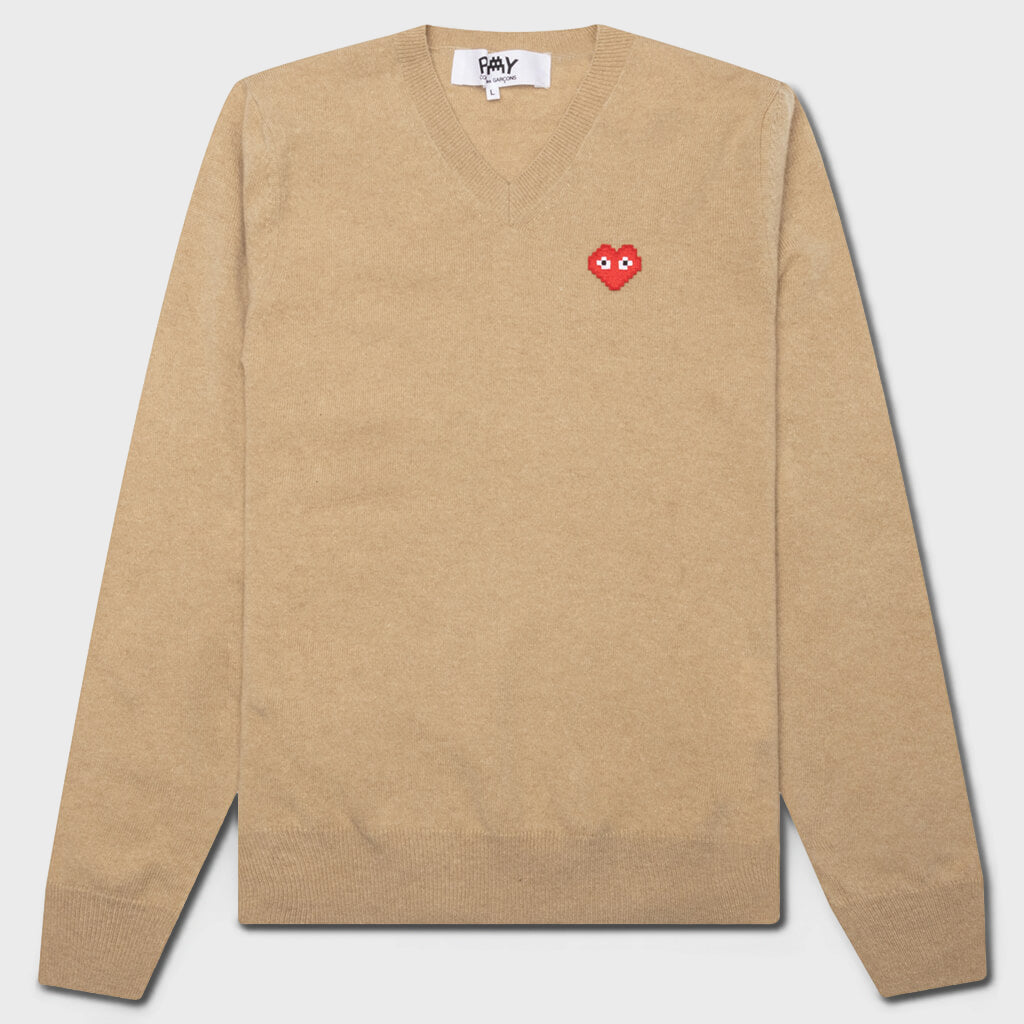 V-Neck Pullover - Camel