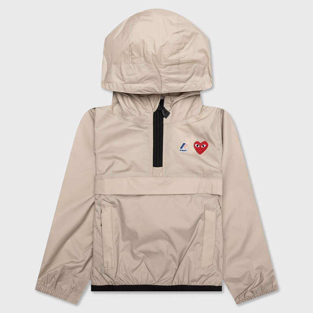 Kids Half Zip Jacket - Beige