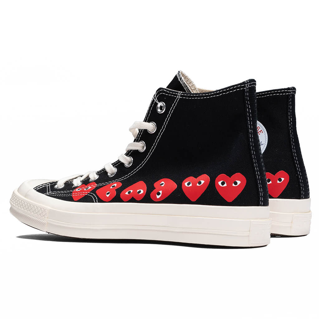 Converse x Comme Des Garcons PLAY All Star Chuck '70 Hi Multi Heart ...