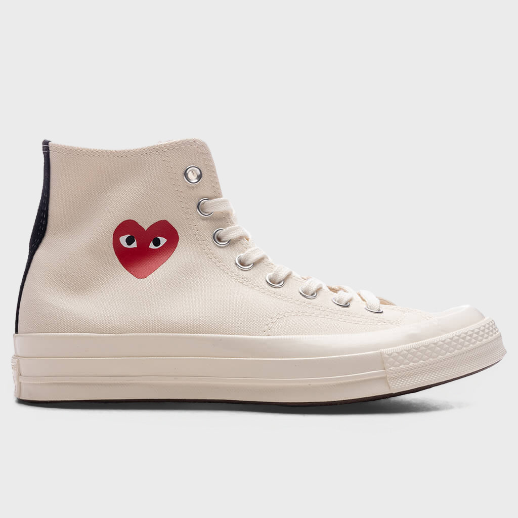 All Star Chuck '70 Hi Small Red Heart - White