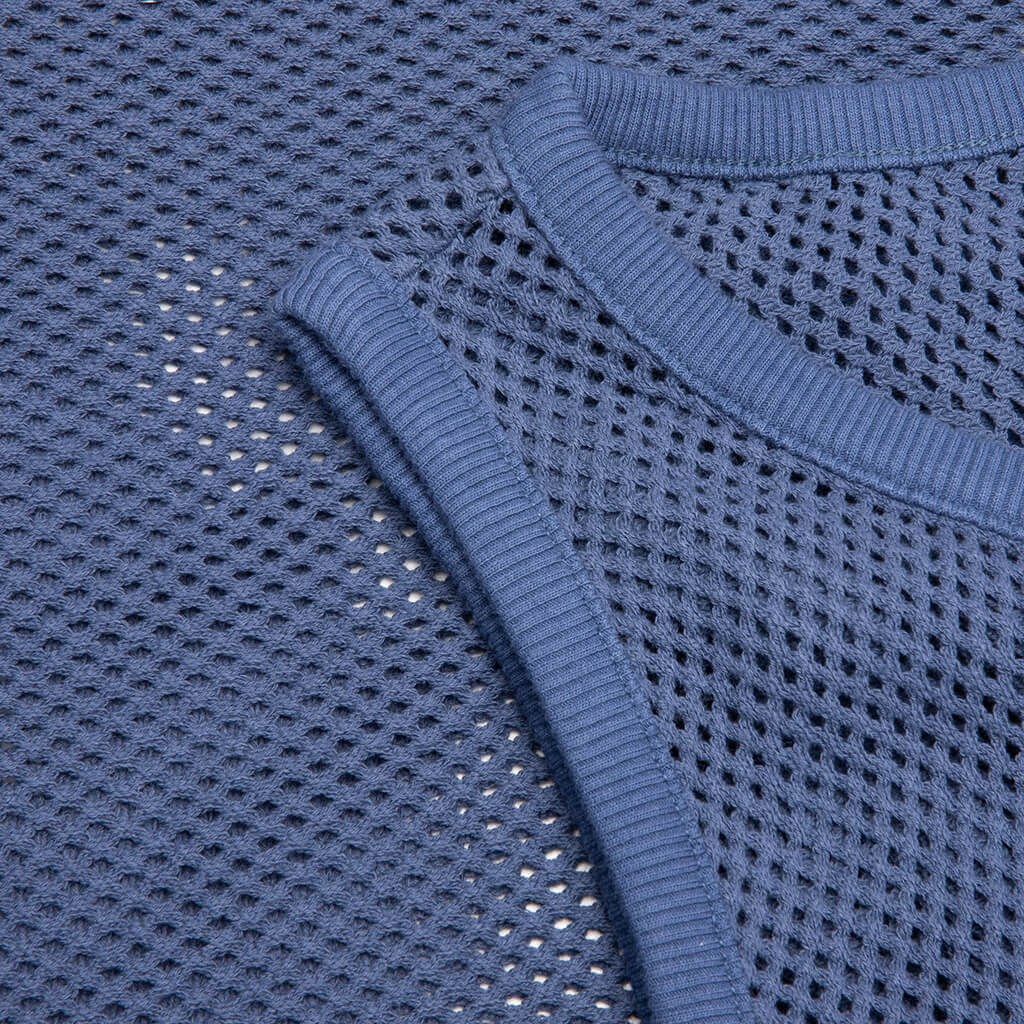Cotton Big Mesh Tank - Navy – Feature