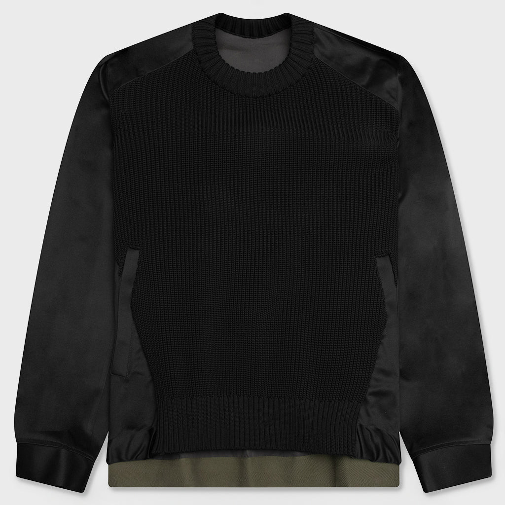 Cotton Chino Mix Pullover - Black/Navy/Dark Khaki