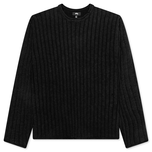 Ribbed Slub Snap V-Neck