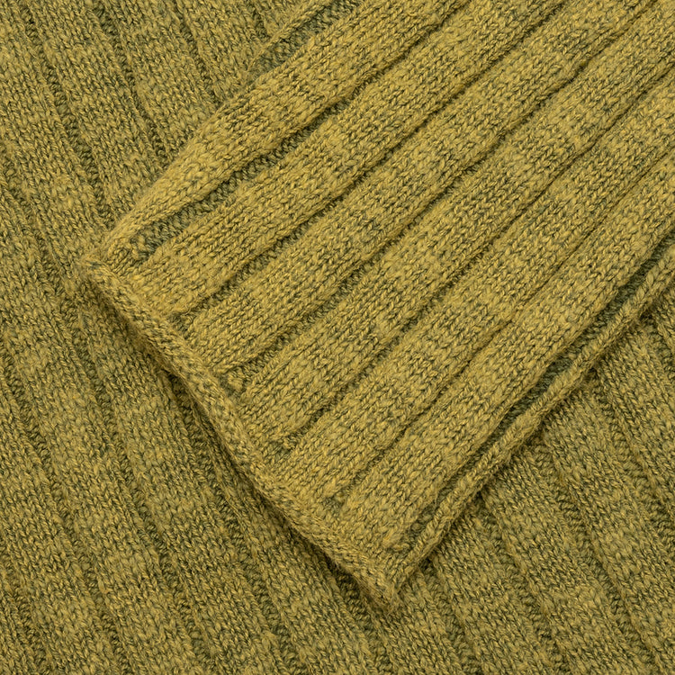 Cotton Slub Rib Crew - Green – Feature
