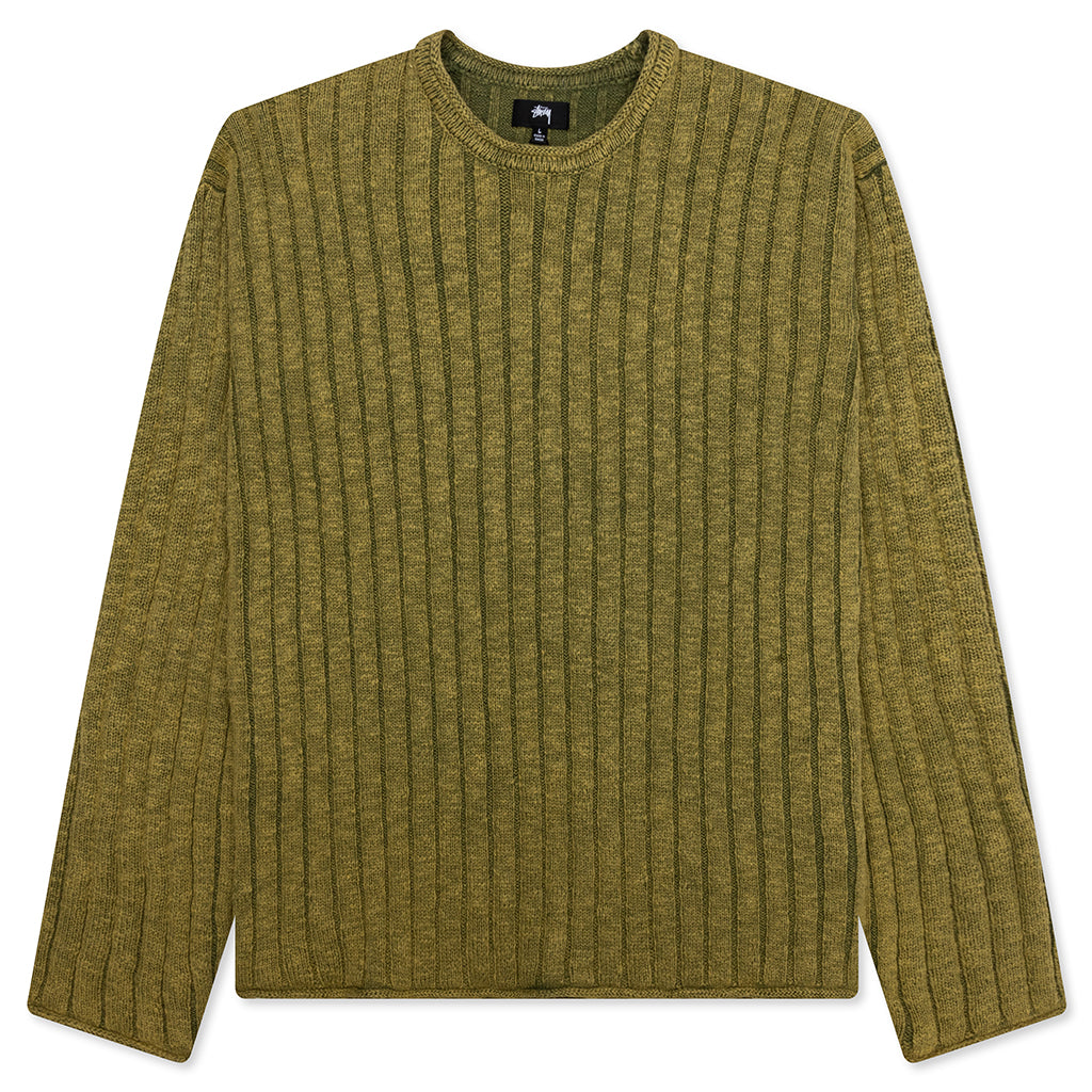 Slub Rib Cotton Slub Rib Crew - Green – Feature