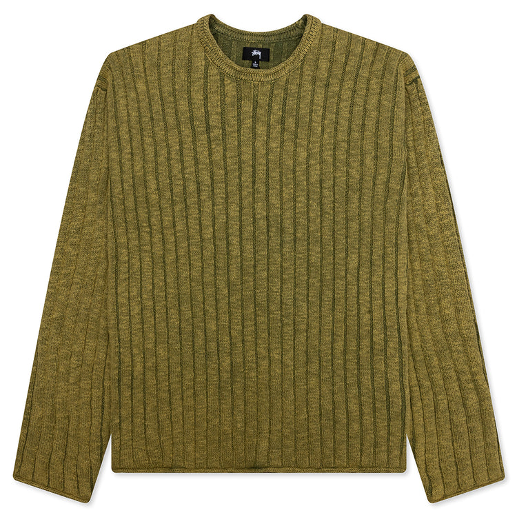 Cotton-Slub-Rib-Crew---Green- 