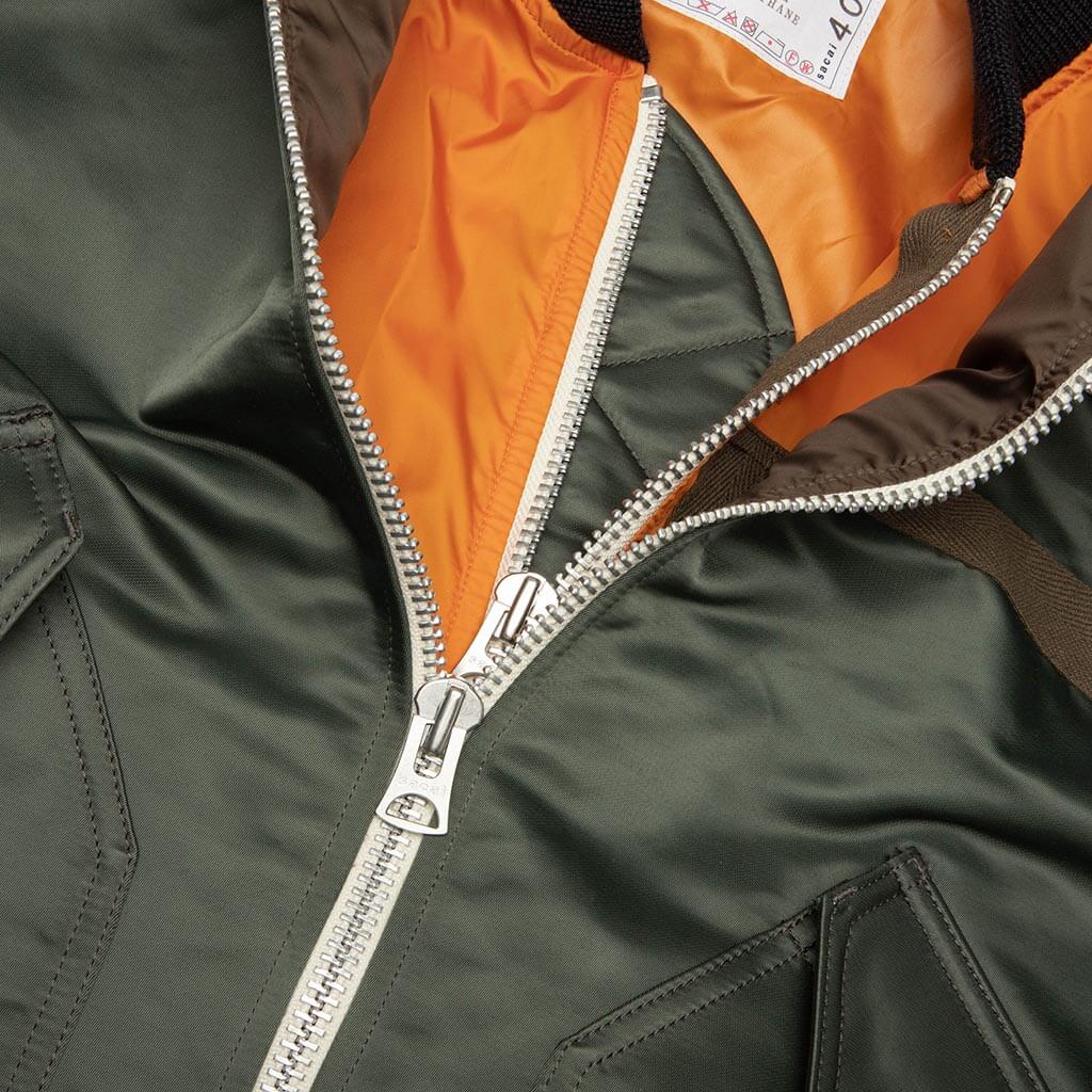 Cotton Nylon Twill Blouson - Dark Khaki – Feature