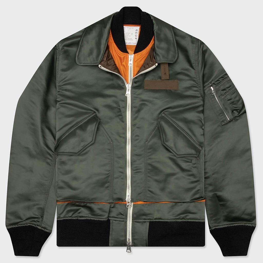 Cotton Nylon Twill Blouson - Dark Khaki – Feature
