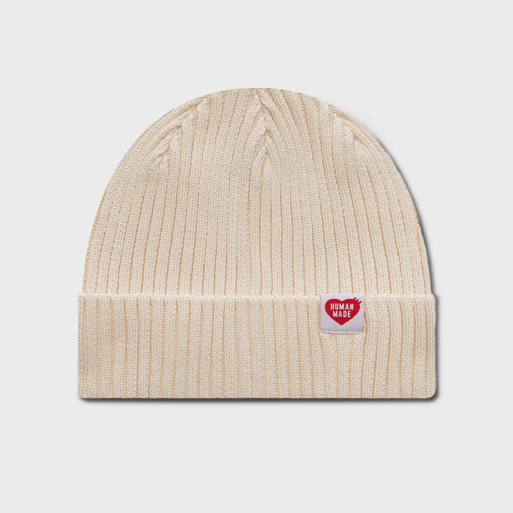 Cotton Rib Beanie - White
