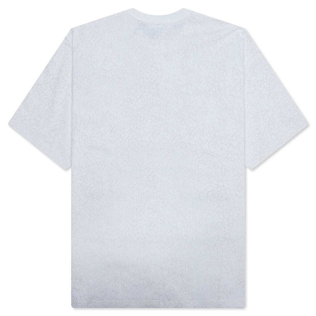 Crack Print Pattern Logo Relaxed Fit Tee - White – Feature