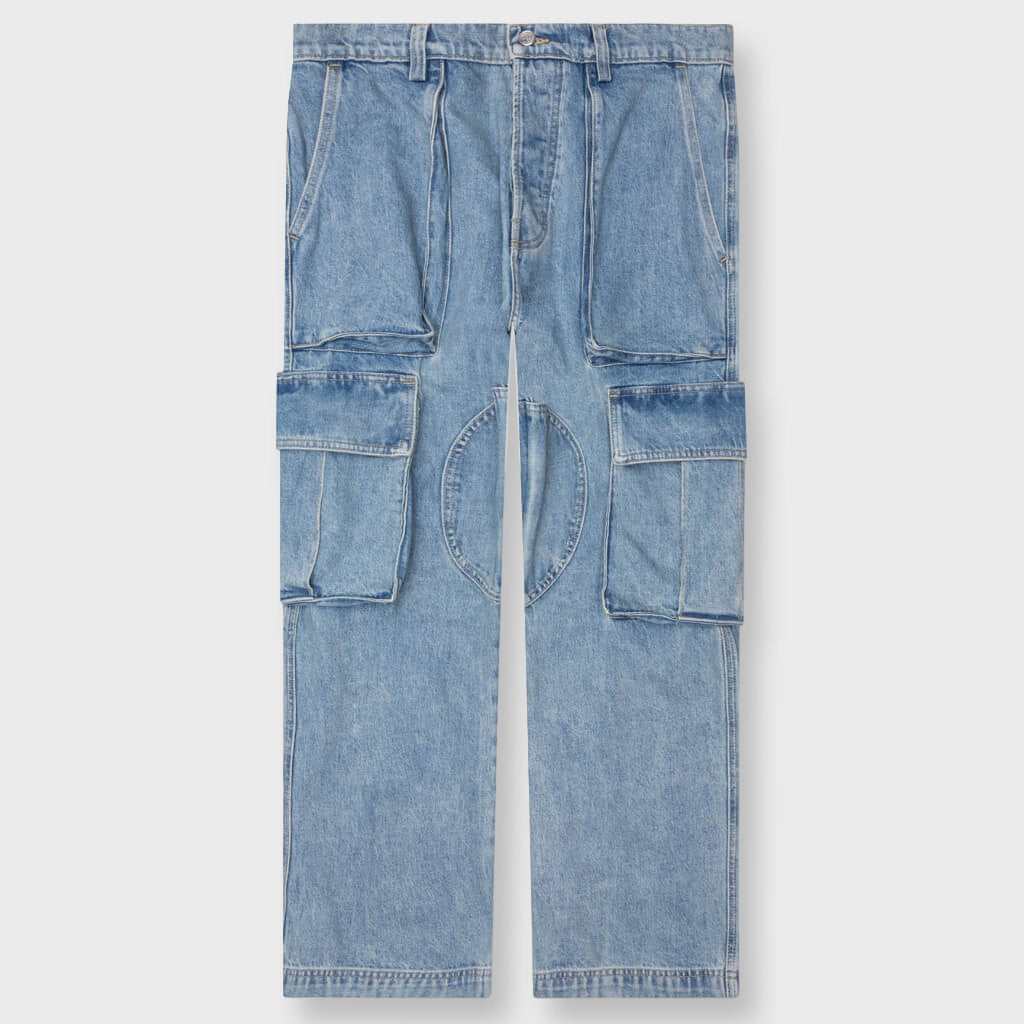 Denim Logo Cargos - Light Wash