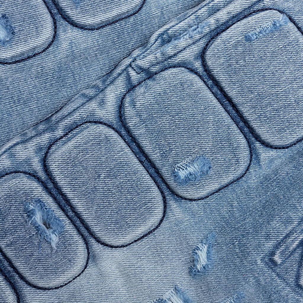Denim Moto Short - Blue Denim – Feature