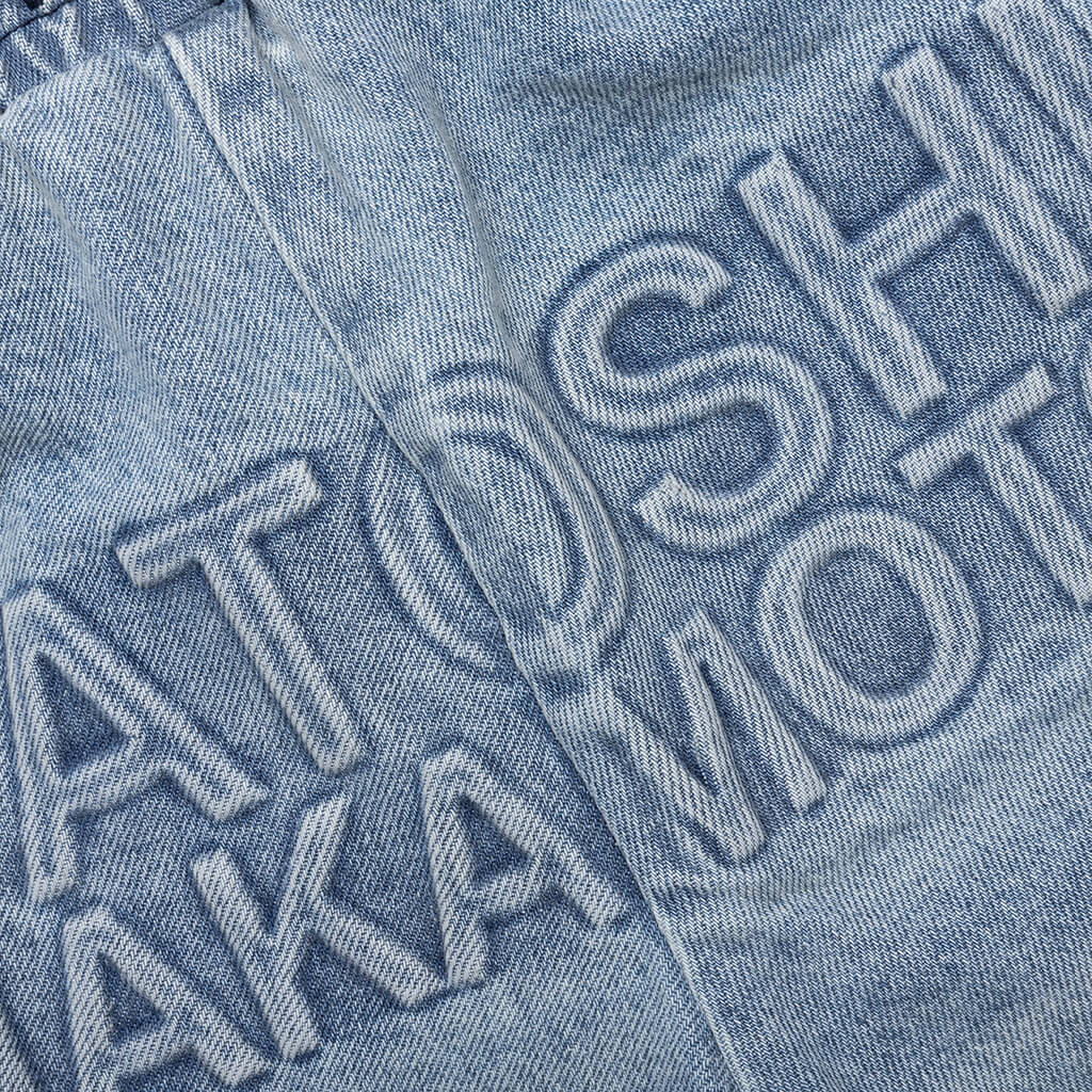 Denim Moto Short - Blue Denim – Feature