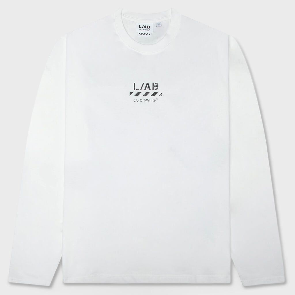 Core Diagonal L/S Tee - White