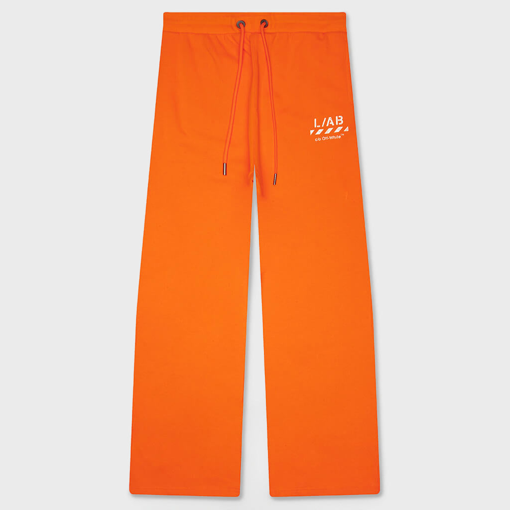 Core Diagonal Relaxed Sweatpants - Orange Tiger